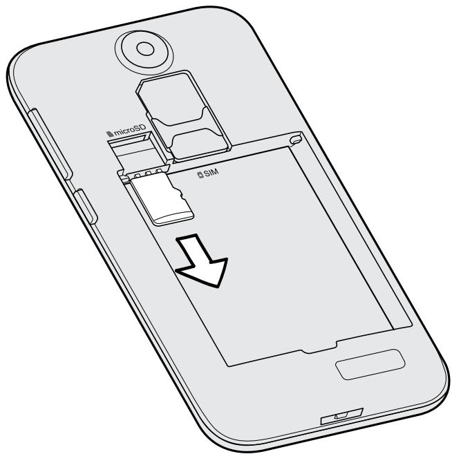 HTC DESIRE 310 BLANC - Retirer la carte mémoire - 1