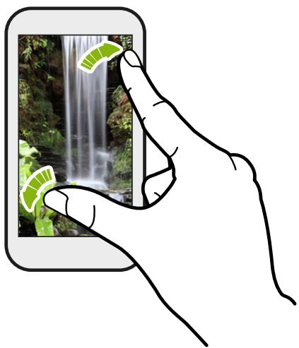 HTC DESIRE 310 BLANC - Faire glisser avec deux doigts - 1