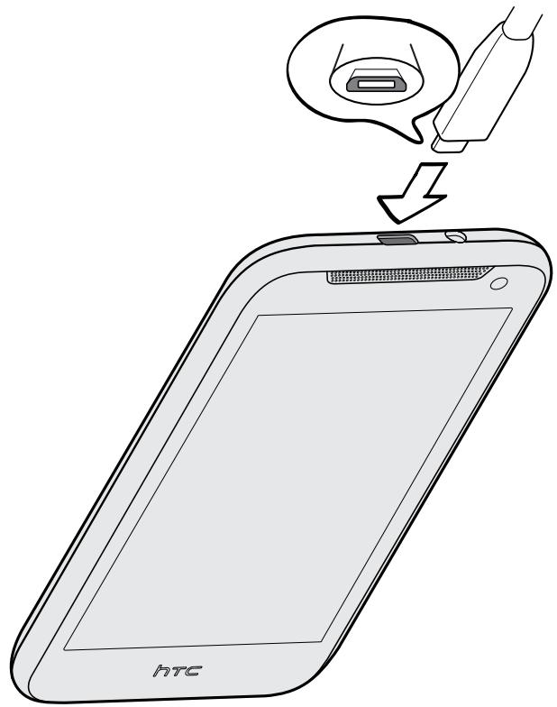 HTC DESIRE 310 BLANC - Charger la batterie - 2