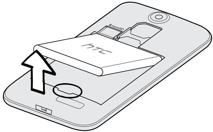 HTC DESIRE 310 BLANC - Retirer la batterie - 1