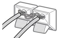 SONY DAV-DZ700FW - Exemples de mauvaises positions des cordons des enceintes - 1