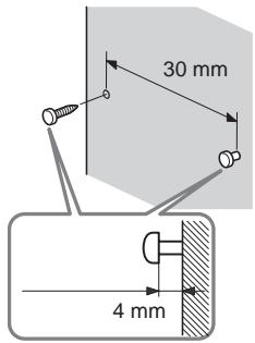 SONY DAV-DZ700FW - Fixez au mur 2 vis achetées dans le commerce et laissez-les dépasser de 4 mm. - 1