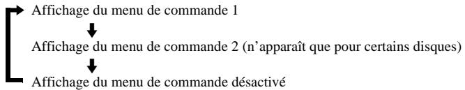 SONY DAV-DZ700FW - Utilisation du menu de commande - 2