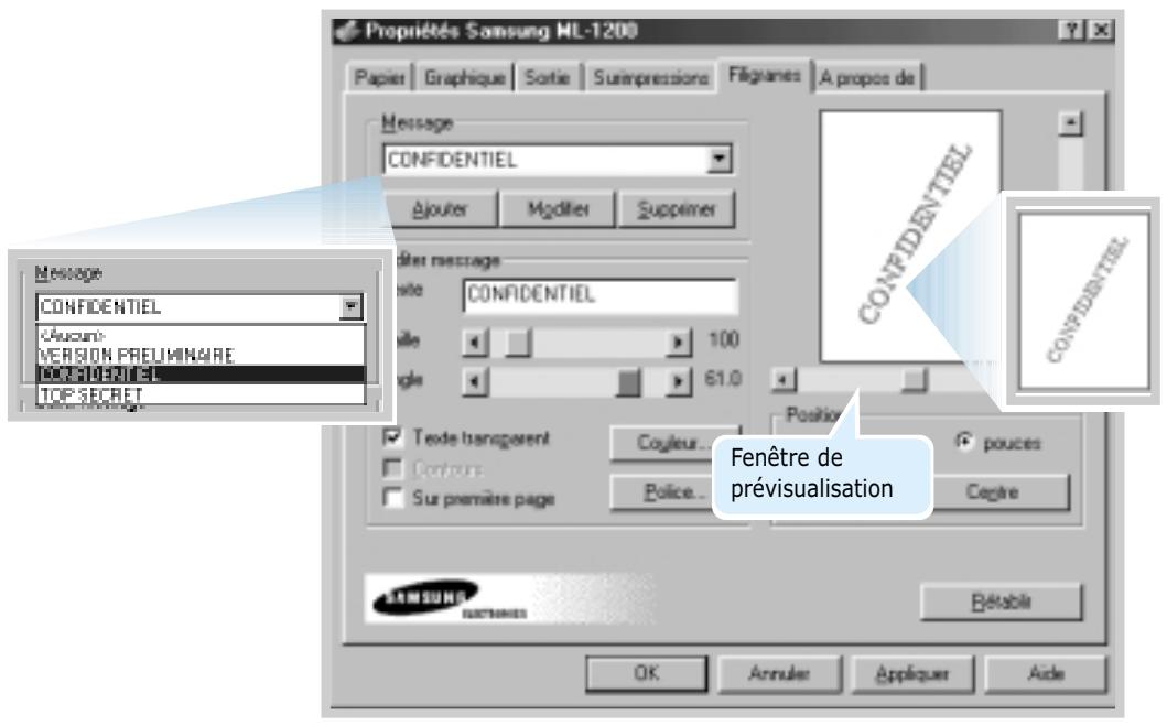 SAMSUNG ML-1200 - Utilisation d'un filigrane existant - 1