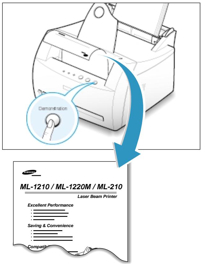 SAMSUNG ML-1200 - Impression d'une page de démonstration - 1