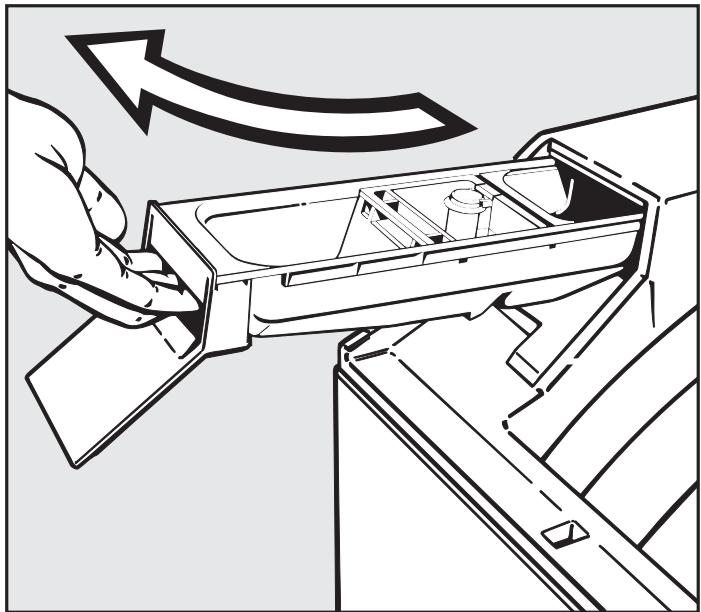 MIELE W614 - Nettoyage de la boîte à produits - 1