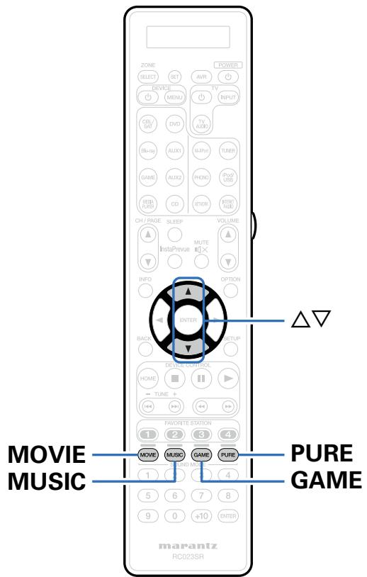 MARANTZ SR7008SG - Sélection d'un mode d'écoute - 1