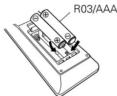 MARANTZ SR7008SG - Insertion des piles - 2