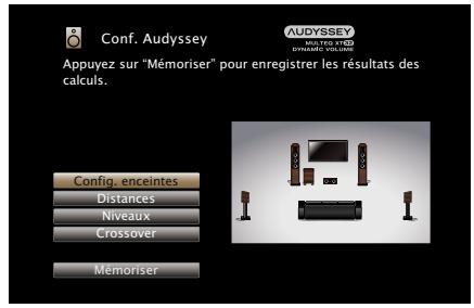 MARANTZ SR7008SG - Dispossez le microphone de mesures et de configuration à la position 2, Sélectionnez "Continuer", puis appuyez sur ENTER. - 4