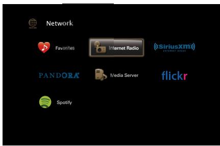 MARANTZ SR7008SG - Utilisez pour sélectionner "Internet Radio", puis appuyez sur ENTER. - 1