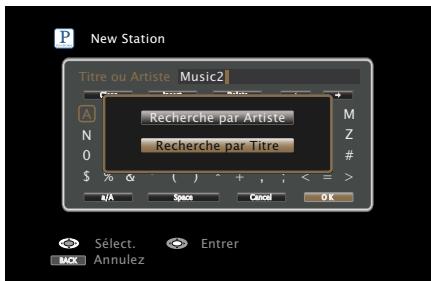 MARANTZ SR7008SG - Utilisez pour selectionner "Recherche par Artiste" ou "Recherche par Titre", puis appuyez sur ENTER. - 1