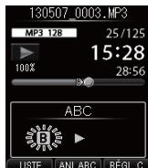 OLYMPUS DM-901 - Appuyez sur la touche F3 (ANNUL. A) pendant la lecture ABC repétée. - 4