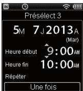 OLYMPUS DM-901 - Réglage des heures de début et de fin : - 1