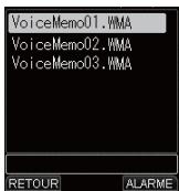 OLYMPUS DM-901 - Réglage de la date et de l'heure de lecture du mémo vocal - 2