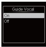OLYMPUS DM-901 - Appuyez sur la touche  ou  pour selectionner [On] ou [Off]. - 2