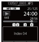 OLYMPUS DM-901 - Utilisez la touche  l ou  pour selectionner la marque que vous souhaitez supprimer. - 2