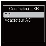 OLYMPUS DM-901 - Appuyez sur la touche  ou  pour selectionner [PC]. - 2