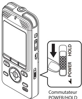 OLYMPUS DM-901 - Mise sous tension de l'enregistreur - 1
