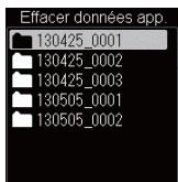 OLYMPUS DM-901 - Appuyez sur la touche  ou  pour selectionner le dossier que vous souhaitez supprimer. - 2