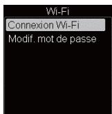 OLYMPUS DM-901 - Appuyez sur la touche  ou  pour selectionner [Connexion Wi-Fi] ou [Modif. mot de passer]. - 2