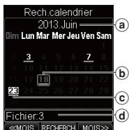 OLYMPUS DM-901 - Utilisation de la fonction Recherche par calendrier pour trouver un fichier - 4