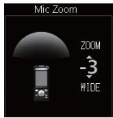 OLYMPUS DM-901 - Appuyez sur la touche  ou pour ajuster la direction du microphone stéreo intégré. - 2