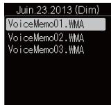 OLYMPUS DM-901 - Lecture d'un méo vocal enregistré - 6