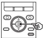 OLYMPUS DM-901 - Appuyez sur la touche  OK pour sauvegarder le paramètre. - 1