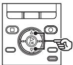 OLYMPUS DM-901 - Appuyez sur la touche  ou  pour selectionner, dans la liste, le nom que vous souhaitez modifier. - 1