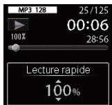 OLYMPUS DM-901 - Appuyez sur la touche OK pendant la lecture. - 2