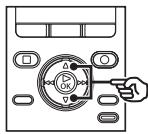 OLYMPUS DM-901 - Appuyez sur la touche  ou pour ajuster la direction du microphone stéreo intégré. - 1