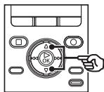 OLYMPUS DM-901 - Appuyez sur la touche  ou  pour modifier le nombre. - 1