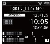 OLYMPUS DM-901 - Appuyez sur la touche REC (●) pendant l'enregistrement. - 2