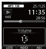 OLYMPUS DM-901 - Appuyez sur la touche + / - pour régler le volume au niveau souhaïte. - 2