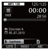 OLYMPUS DM-901 - Appuyez sur la touche  OK pour sauvegarder le paramètre. - 2