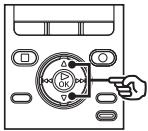 OLYMPUS DM-901 - Appuyez sur  ou  pour selectionner le nombre de fichiers à copier ou à déplacer. - 1