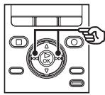 OLYMPUS DM-901 - Appuyez sur la touche▶ l ou l+ pour sélectionner le paramètre souhaité. - 1