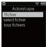 OLYMPUS DM-901 - Appuyez sur  ou  pour selectionner le nombre de fichiers à copier ou à déplacer. - 2