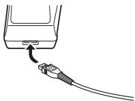 OLYMPUS DM-901 - Branchez le cable de connexion USB sur la prise USB de l'adaptateur secteur. - 1