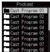 OLYMPUS DM-901 - Quand [Podcast] est selectionné : - 2