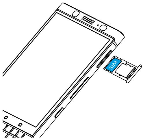 BLACKBERRY KEYONE - Insérer la carte SIM - 2