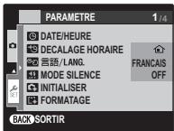 FUJIFILM JX250 - Affichez le menu de configuration. - 1