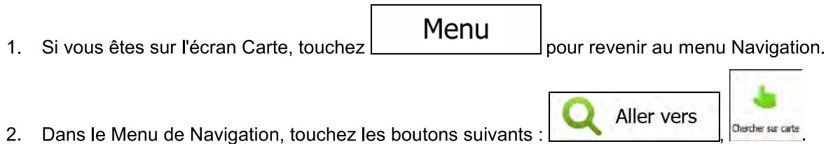 MAPPY ITI E518 CAV EUR - Sélection d'un emplacement sur la carte comme destination - 1