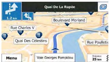 MAPPY ITI E518 CAV EUR - Présentation du virage et Prochaine rue - 2