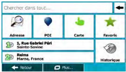 MAPPY ITI E518 CAV EUR - Sélectionner une des destinations les plus probables (Historique intelligent) - 1