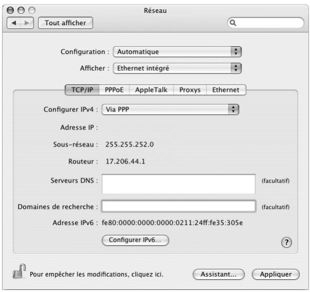 APPLE iMac G5 MADG3F/A - Pour configurer une connexion ppPoE : - 3