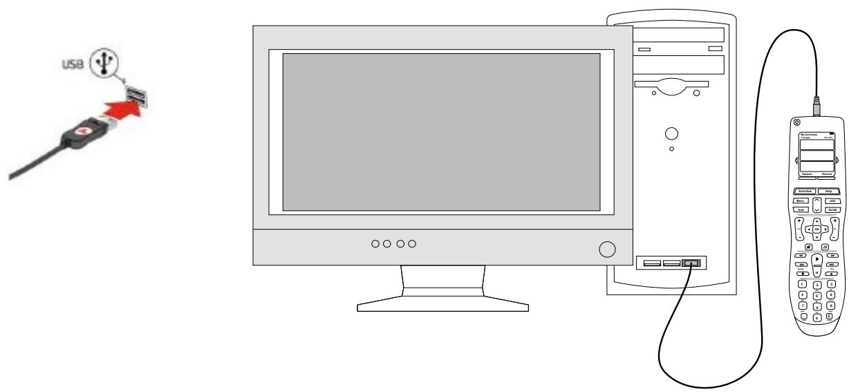 LOGITECH TELEC O HARMO ONE EU - Connexion de la télécommande Harmony One à l'ordinateur - 1