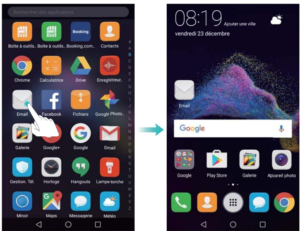 HUAWEI P8LITE2017DSBR4297547 - Ajouter des raccourcis d'application à l'écran d'accueil - 1