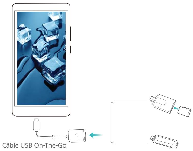 HUAWEI P8LITE2017DSBR4297547 - Transfert de données entre votre téléphone et un apparéil de stockage USB - 1