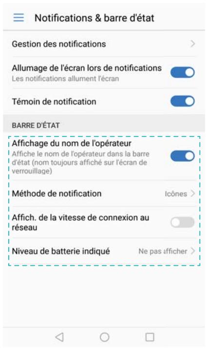 HUAWEI P8LITE2017DSBR4297547 - Configuration de la barre d'etat - 1